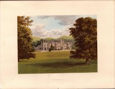 Dunmore Park Nr Falkirk Scotland Gilt-Edge Coloured Antique Book Plate.