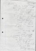 Handwritten Double Sided A4 Size Prison Letter By Reggie Kray.