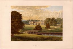 Audley End House Essex Gilt-Edge Coloured Antique Book Plate.