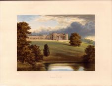 Bowood Park Nr Caine Wiltshire Gilt-Edge Coloured Antique Book Plate.