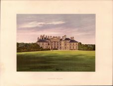 Dalkeith Palace Edinburgh Scotland Gilt-Edge Coloured Antique Book Plate.
