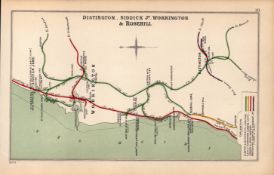 Distington, Siddick, Workington Antique Railway Diagram-111.