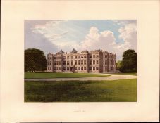 Longleat Nr Warminster Wiltshire Gilt-Edge Coloured Antique Book Plate.