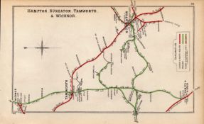 Nuneaton Tamworth Wichnor Warks Antique Railway Junction Diagram-76.