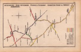 Aylesbury, High Wycombe, Verney Antique Railway Junction Diagram-146.