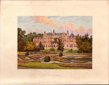 Sandringham Norfolk Gilt-Edge Coloured Antique Book Plate.