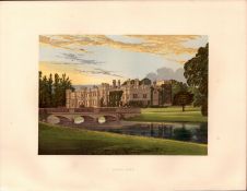Deene Park Northamptonshire Gilt-Edge Coloured Antique Book Plate.
