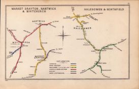Market Drayton, Nantwich, Whitchurch Antique Railway Diagram-21.