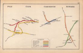Pyle Cefn Wales Canonbury Newark Antique Railway Diagram-108.