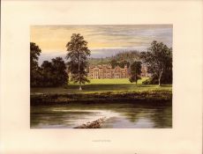 Abbotsford Nr Melrose Scotland Gilt-Edge Coloured Antique Book Plate.