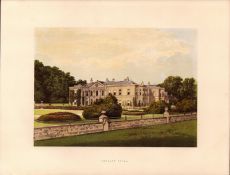 Studley Royal Nr Ripon Yorkshire Gilt-Edge Coloured Antique Book Plate.