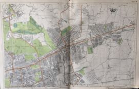 Bacons London & Suburbs Rare Vintage c1926 Map London Forest Gate Wanstead Ilford.