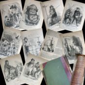 The Irish Famine Antique 3 Album Book Rare Illustrations 1845-1847.