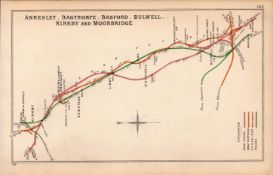 Annesley, Bagthorpe, Kirby Notts Antique Railway Diagram-143.