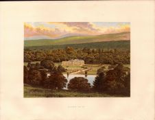 Barons Court Co Tyrone Ireland Gilt-Edge Coloured Antique Book Plate.