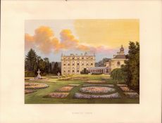 Ditchleys House Charlbury Oxfordshire Gilt-Edge Coloured Antique Book Plate.