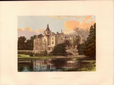 Adare Manor Co Limerick Ireland Gilt-Edge Coloured Antique Book Plate.