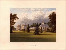 Sandbeck Park Nr Tickhill Yorkshire Gilt-Edge Coloured Antique Book Plate.