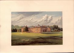 Holme Lacy Near Hereford Gilt-Edge Coloured Antique Book Plate.
