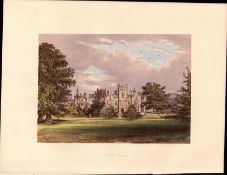 Preston Hall Edinburgh Scotland Gilt-Edge Coloured Antique Book Plate.