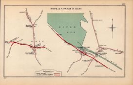 Connah’s Quay & Hawarden Bridge Wales Antique Railway Diagram-139.
