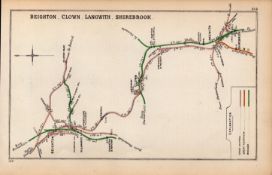 Beighton, Clown, Shirebook, Derbyshire Antique Railway Diagram-134.