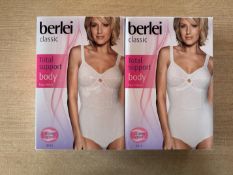 2 x Berlei Classic Total Support Non-Wired Panty Corselette Size 34B Original Box