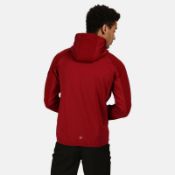 1 x Regatta Woodford Hooded Fleece Red Size Medium Tagged & Bagged