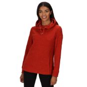1 x Regatta Kizmit II Hoodie Marl Fleece Jumper Burnt Tikka Size 10
