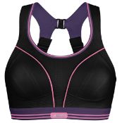 5 x Shock Absorber Ultimate Run Sports Bras Black/Purple Various Sizes Tagged & Bagged RR £46 Eac...
