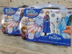 2 x Disney Frozen Jelly Stickers. 60 Sticker Designs To Paint & Peel. Glitter Paints. RRP £40
