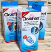 3 x Cleanfeet. Easy To Use Feet Cleaner/Scrubber. Exfoliating Foot Massager. RRP £36