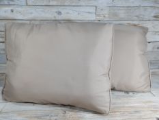 2 x Rattan Cushions. Beige Colour. Size 56X43X15cm. Not In Bag. RRP £32
