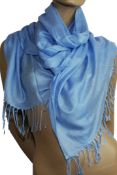 4 x Pashmina Scarves. 30% Silk, 70% Pashmina Wool. Blue, Rust, Cream and Sage. RRP £60