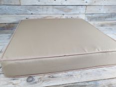 Single Large Beige Square Rattan Cushion. Size 54X54X9cm. RRP £18