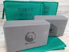 3 x Packs of 2 Slim Panda Yoga Blocks. Come In A Storage Bag. RRP £30