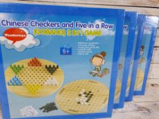 4 x Chinese Checkers & Five In A Row Games. RRP £60