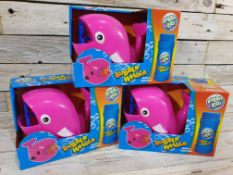 3 x Pink Children's Fun Bubble Kidz Bubble Whale. Comes With Pack of Bubbles. RRP £36