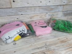 3 x Children's Animal Character Inflatable Stools. With Pumps. Cow, Piglet & Frog Designs. RRP £...