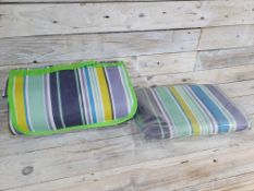 2 x Weighted Picnic Blankets. Size 1.5m x 2M. Fold Up Into A Bag Shape With Carry Handle. RRP £2...