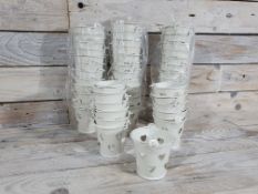 Pack of 48 White Decorative Pales With Heart Cut-Out Decoration. Approx 52mm High. RRP £144