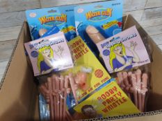 Box of Hen Night Party Items. Pack of 10 Items, Include Willy Straws, Willy Water Pistols. RRP £...