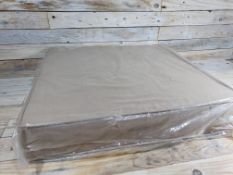 Single Large Beige Square Rattan Cushion. Size 59X60X10cm. RRP £16
