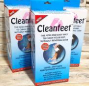 3 x Cleanfeet. Easy To Use Feet Cleaner/Scrubber. Exfoliating Foot Massager. RRP £36