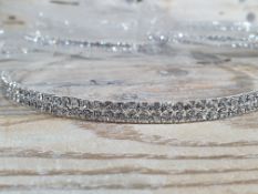 8 x 2 Row Diamante Crystal Hair Bands Alice Bands. RRP £80
