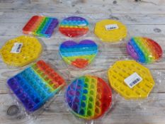 9 x Fidget Toys. Range of Shapes and Colours. Great For Stress Relief and Anxiety. RRP £27