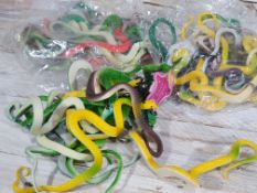 3 x Packs of 12 Toy Snakes. Various Colours. RRP £12