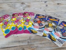 6 x Collectors Fidget Spinners. 3 x Barbie Design and 3 x Hot Wheels Design. RRP £52