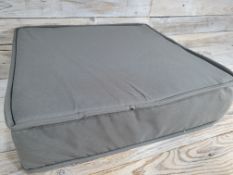 Single Small Grey Square Rattan Cushion. Size 40X40X10cm. RRP £15