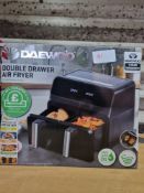 Daewoo Double Drawer Air Fryer RRP £120. Grade U